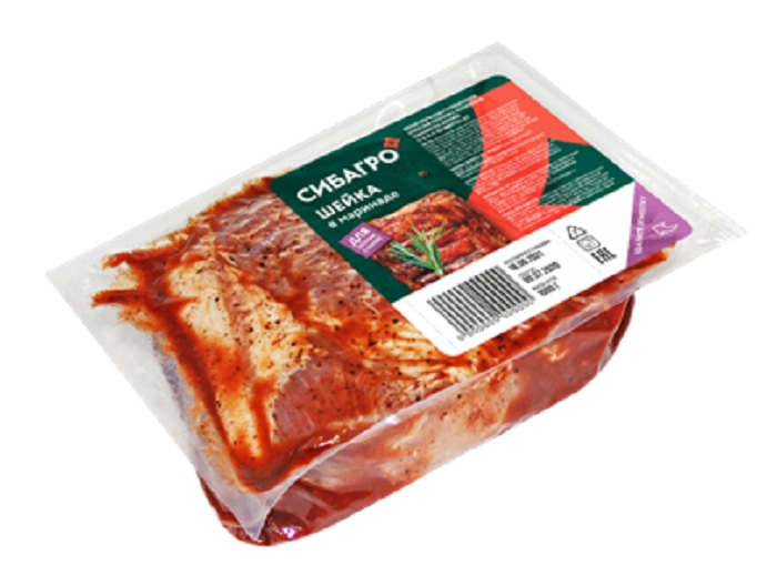 Шейка свиная Сибагро в маринаде охлажденная, ~1.05кг