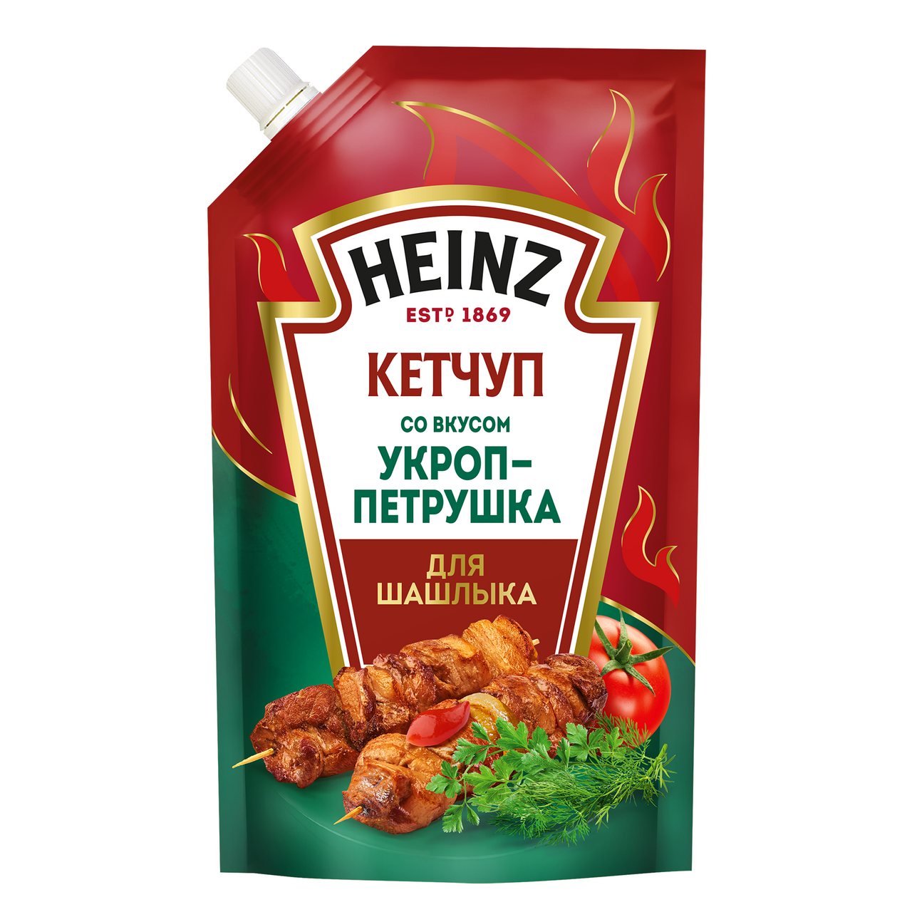 Кетчуп Heinz Укроп-петрушка для шашлыка, 320г купить с доставкой на дом,  цены в интернет-магазине