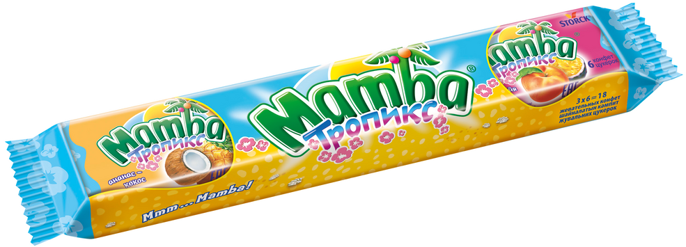 Конфета жевательная Mamba Тропикс, 79г