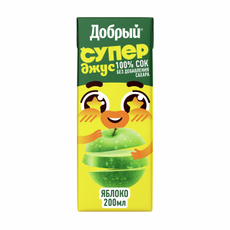 Сок Добрый Active kid яблочный, 200мл