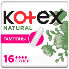 Тампоны Kotex Natural Super, 16шт