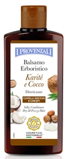 Бальзам-кондиционер для волос I Provenzali Karite & Cocco увлажнение для сухих волос с эффектом легкого расчесывания , 200мл