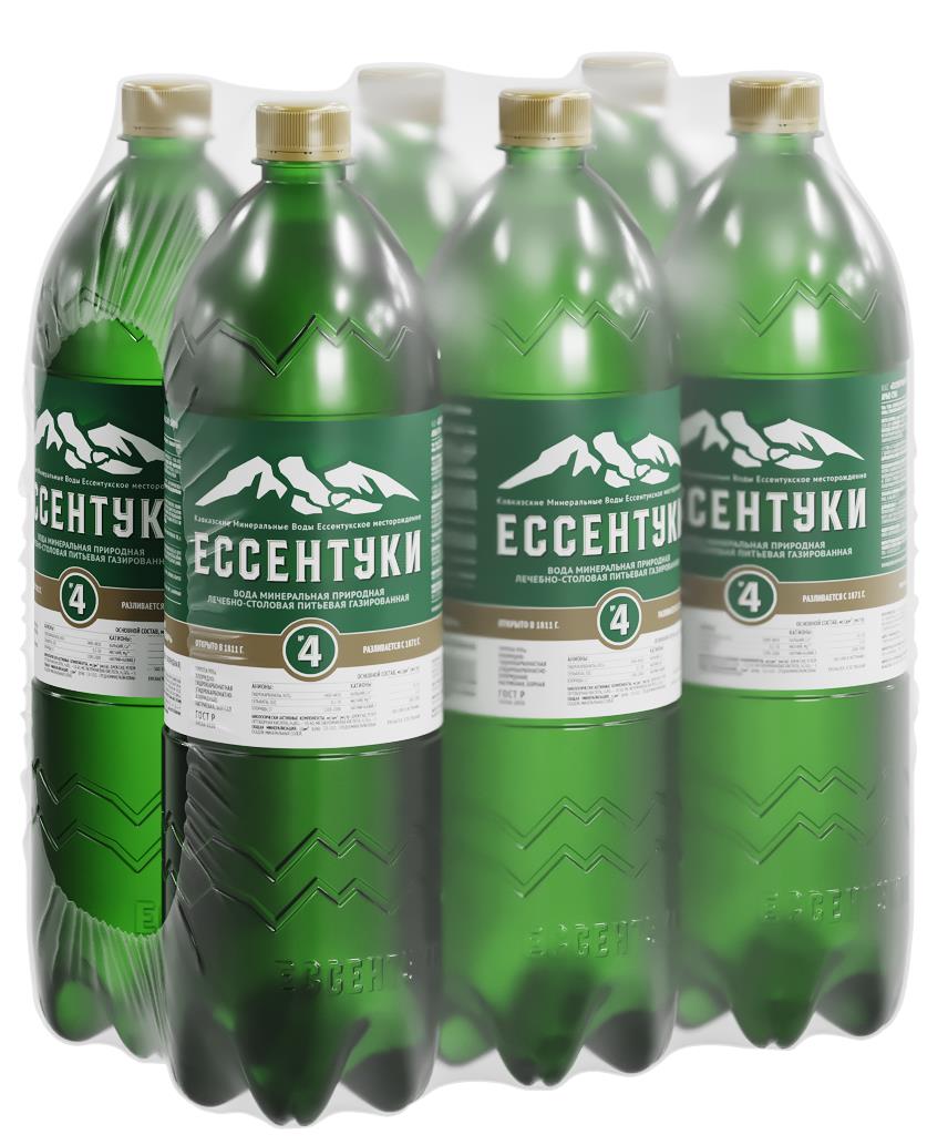 Минеральная вода ЕССЕНТУКИ № 4, упаковка 6*1,5л