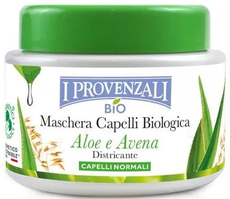 Маска для волос I Provenzali Bio Алоэ+Овес восстанавливающая и распутывающая для нормальных волос, 200мл