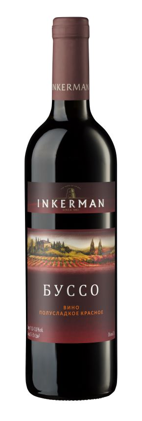 Вино Inkerman Буссо красное полусладкое, 0.7л