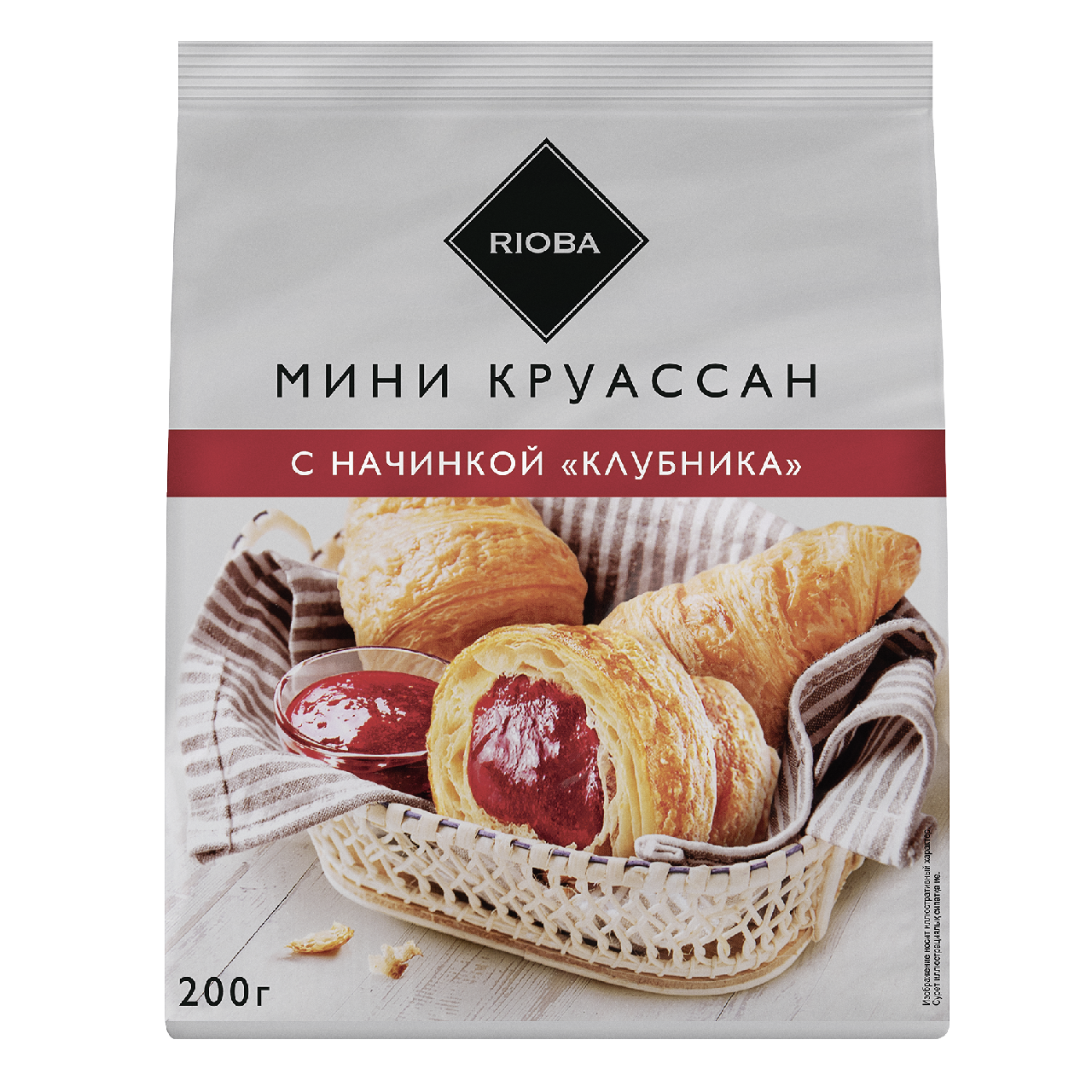 RIOBA Круассаны мини с клубникой, 200г купить с доставкой на дом, цены в  интернет-магазине