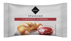 RIOBA Сингл круассан с клубникой, 65г