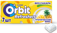 Жевательная резинка Orbit Refreshers тропический микс, 16г