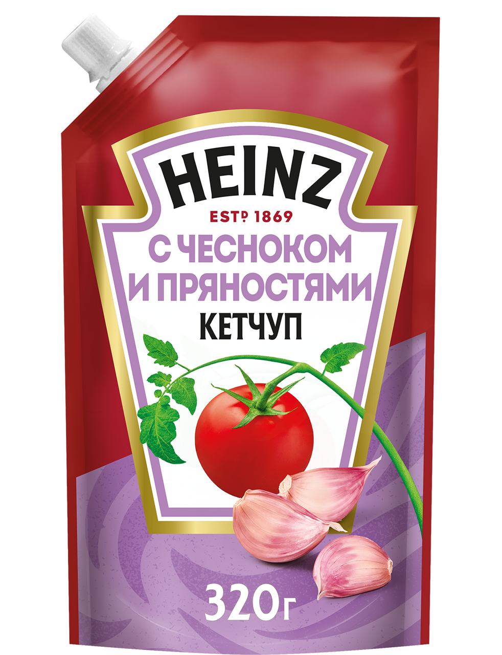 Кетчуп Heinz c чесноком и пряностями, 320г купить с доставкой на дом, цены  в интернет-магазине