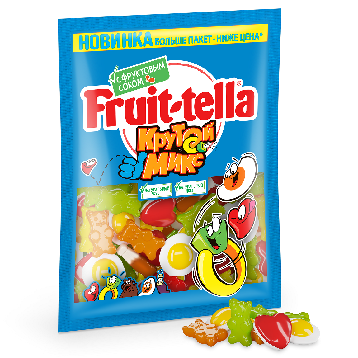 Мармелад Fruittella Крутой микс жевательный, 850г купить с доставкой на дом,  цены в интернет-магазине