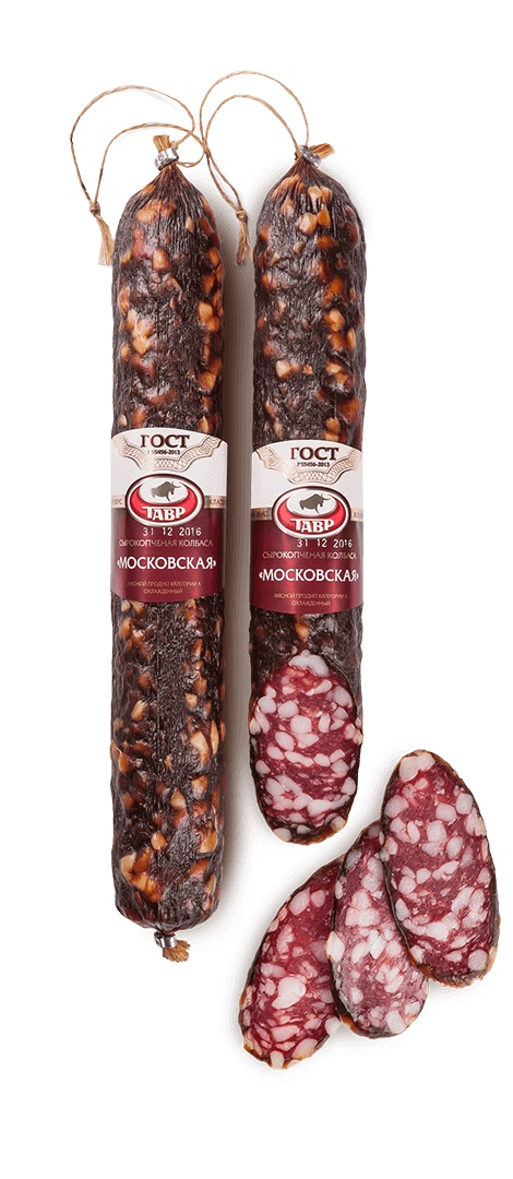 Колбаса Тавр Московская варено-копченая, ~600г