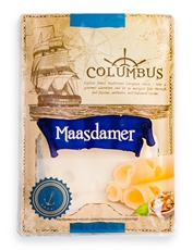 Сыр Columbus Маасдамер полутвердый нарезка 45%, 125г