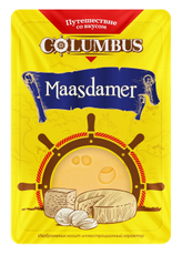 Сыр Columbus Маасдамер полутвердый нарезка 45%, 125г
