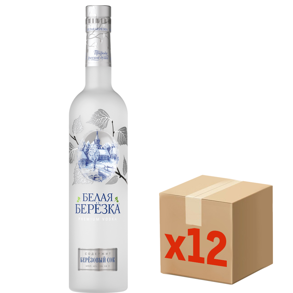 Водка Белая Берёзка 0.5л x 12 шт