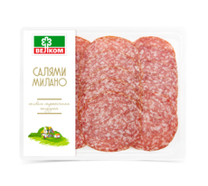 Колбаса Велком Салями Милано сырокопченая нарезка, 150г