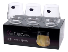 Набор стаканов Crystal Bohemia Tulipa optic, 350мл х 6шт