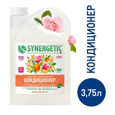 Кондиционер для белья Synergetic Цветущий апельсин и роза гипоаллергенный, 3.75л