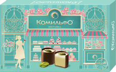 Набор шоколадных конфет Комильфо с двухслойной начинкой со вкусом фисташки, 116г