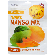 Манго Filipino Sun Микс зеленое и желтое сушеное, 100г