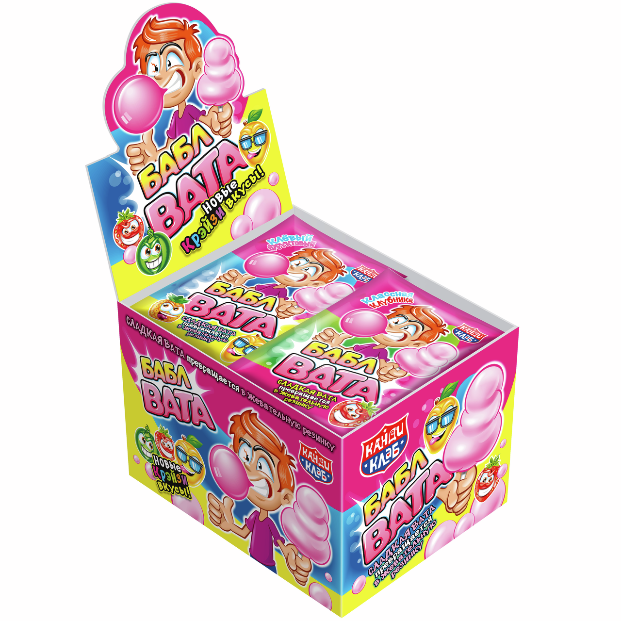 Вата сладкая Канди клаб Вата ассорти, 5г x 24 шт