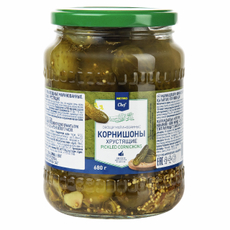METRO Chef Огурцы маринованные Хрустящие корнишоны, 680г
