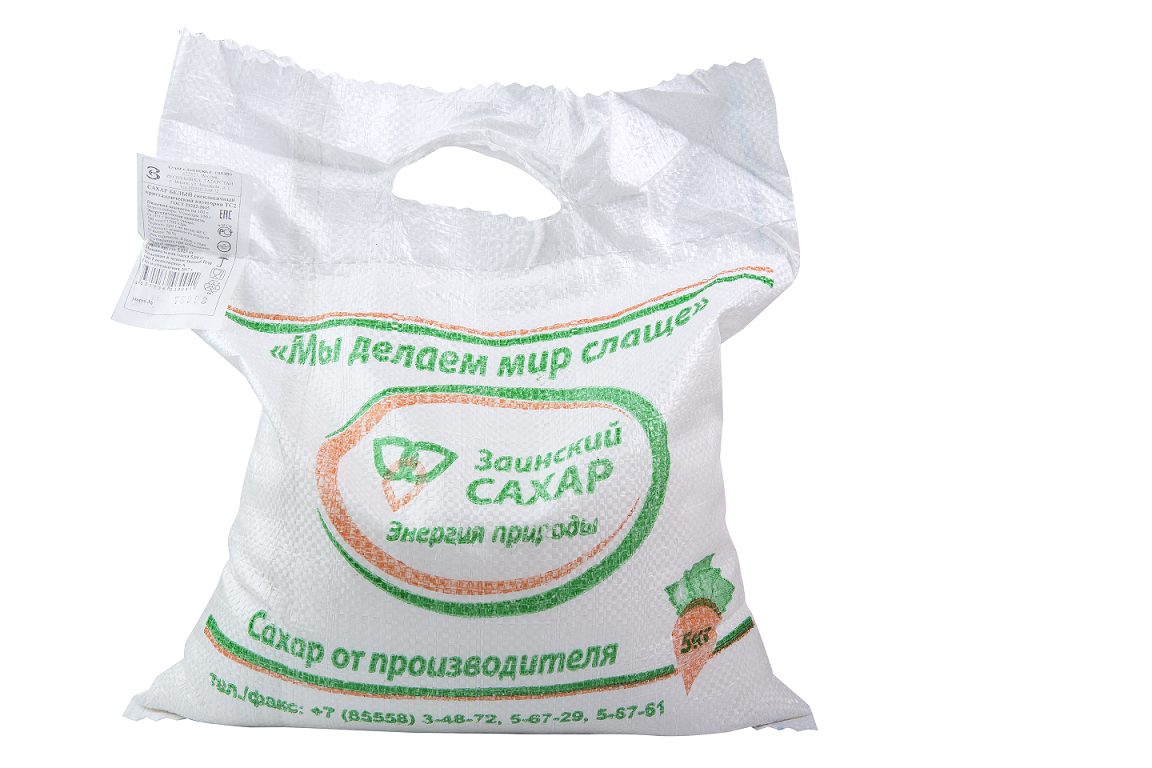 Сахар Заинский белый кристаллический ТС2 5 кг купить с доставкой на дом ...