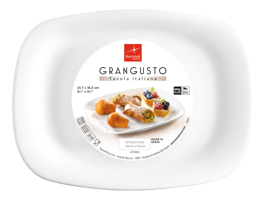 Изображение товара Блюдо для барбекю Bormioli rocco Grangusto, 22 х 16см