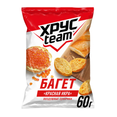 Сухарики Хрусteam Багет и красная икра, 60г