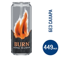 Энергетический напиток Burn Peach Zero, 449мл