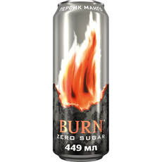 Энергетический напиток Burn Peach Zero, 449мл