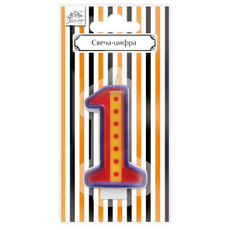 Свеча-цифра 1 Fiolento Friendly Birthday