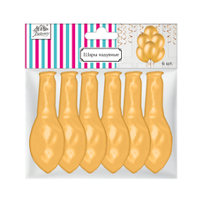 Шары надувные Fiolento Веселая вечеринка золотые перламутровые 30см, 6шт