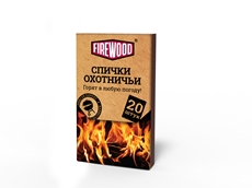 Спички охотничьи Firewood 8.5см, 20шт
