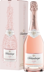 Вино игристое Schlumberger Rose розовое брют в подарочной упаковке, 0.75л