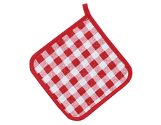 Прихватка Guten Morgen рогожка красная клетка, 20 x 20см