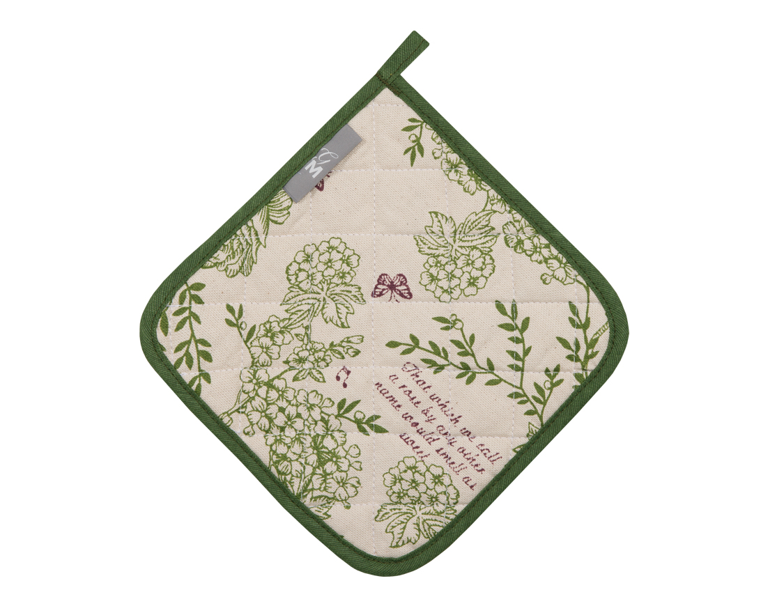 Прихватка Guten Morgen рогожка цветы, 20 x 20см