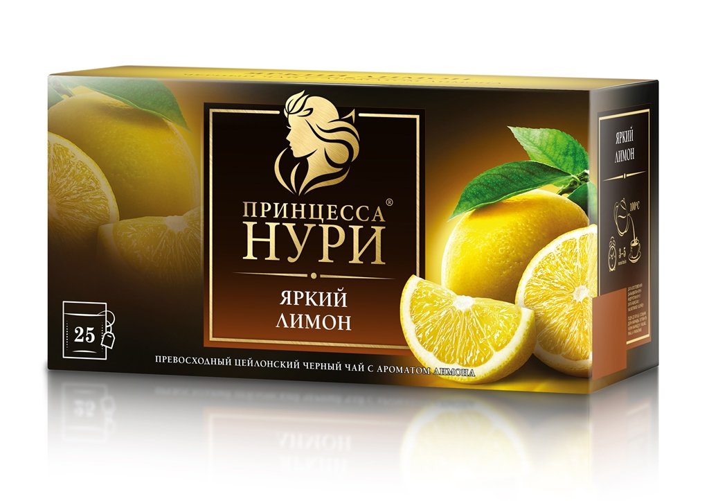 Изображение товара Чай Принцесса Нури Лимон черный ароматизированный (1.5г x 25шт), 38г