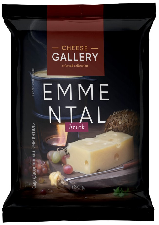 Сыр Cheese Gallery Эмменталь полутвердый 45%, 180г