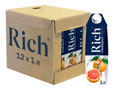 Сок Rich грейпфрутовый, 1л x 12 шт