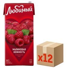 Напиток сокосодержащий Любимый Малиновая нежность, 950мл x 12 шт