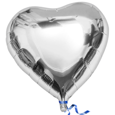 Шар фольгированный Fiolento Сердце Веселая вечеринка серебряный