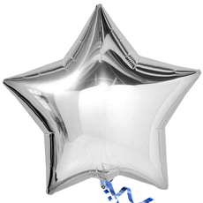Шар фольгированный Fiolento Звезда Веселая вечеринка серебряный