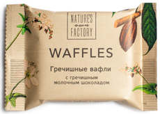 Вафли Фабрика природы гречишные с гречишным молочным шоколадом, 20г