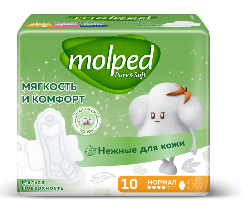 Прокладки Molped Normal Мягкость и комфорт, 10шт