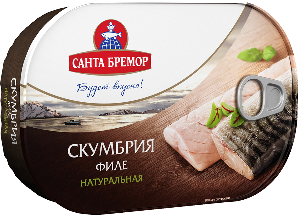 Скумбрия Санта Бремор натуральная с добавлением масла, 190г купить с ...