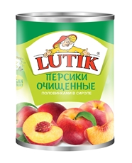 Персики Lutik очищенные в сиропе, 425мл