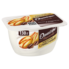 Творожок Даниссимо банан в карамели и кофе 5.8%, 130г
