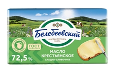 Масло сладко-сливочное Белебеевский Крестьянское 72.5%, 170г
