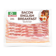Бекон Велком English Breakfast сырокопченый, 200г