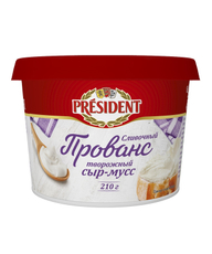 Сыр-мусс творожный President Прованс сливочный 62%, 210г